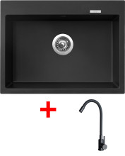Sinks MAXIMO 680 Pureblack + ELASTA černá matná 